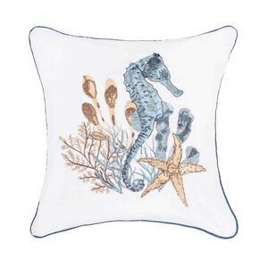 C&F Home -  Seahorse Sands Throw Pillow Blue